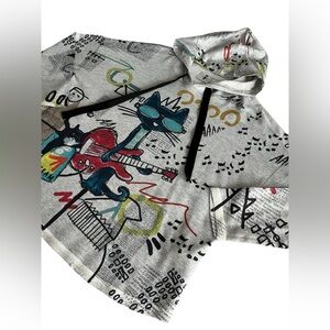 NWOT Grey Inoah Pete the Cat Hoodie